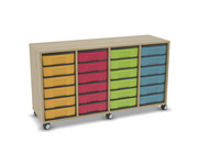 Flexeo® Regal 4 Reihen 24 kleine Boxen Mittelwand 1