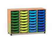 Flexeo® Regal PRO 4 Reihen 32 Boxen Gr S 1