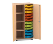 Flexeo® Schrank PRO 2 Reihen 12 Boxen Gr S 4 Fächer links 2 Türen 1