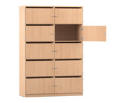 Flexeo® Schließfachschrank 10 Fächer mit Briefschlitzen Breite 126 4 cm 1