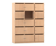 Flexeo® Schließfachschrank 15 Fächer mit Briefschlitzen Breite 142 5 cm 1