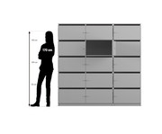 Flexeo® Schließfachschrank 15 Fächer mit Briefschlitzen Breite 190 5 cm 2