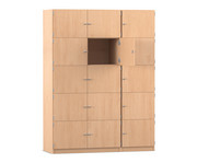 Flexeo® Schließfachschrank 15 geschlossene Fächer Breite 142 5 cm 1