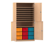 Flexeo® Bastelschrank Julia 9 große Boxen 9 Fächer 1