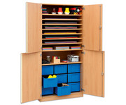 Flexeo® Bastelschrank Julia 9 große Boxen 9 Fächer 2