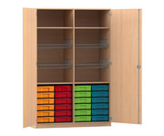 Flexeo® Sportschrank 4 Gitterkörbe 24 kleinen Boxen 1