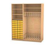 Flexeo® Liegepolsterschrank für 9 Liegepolster 20 kleine Boxen 1