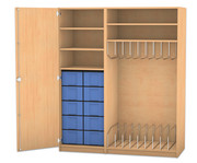 Flexeo® Liegepolsterschrank für 9 Liegepolster 10 Boxen 5 Fächer 1 Tür 1