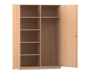 Flexeo® Garderobenschrank mit einer Garderobe und 6 Fächern 1