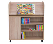 Flexeo® Bücherwagen fahrbar beidseitig 6 kleine Boxen 3