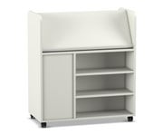 Flexeo® Bücherwagen fahrbar 3 große Boxen 2