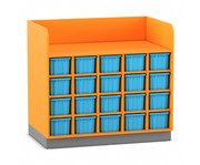 Flexeo® Wickelkommode mit 20 großen Boxen 1