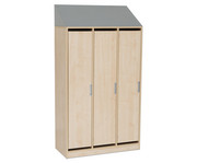 Flexeo® Garderobenschrank Armadio 3 Türen mit Fachböden Höhe 130 4 cm 6