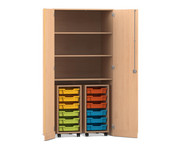 Flexeo® Garagenschrank PRO 2 Rollcontainer 12 Boxen Gr S 3 Fächer 1