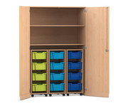 Flexeo® Garagenschrank PRO 3 Rollcontainer 12 Boxen Gr M 2 Fächer 1