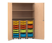 Flexeo® Garagenschrank PRO 3 Rollcontainer 18 Boxen Gr S und M 2 Fächer 1