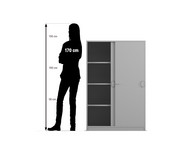 Flexeo® Schiebetürenschrank 4 Fächer Breite 94 4 cm 5