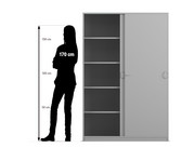 Flexeo® Schiebetürenschrank 10 Fächer 2 Türen Breite 126 4 cm 2