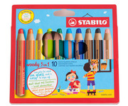 STABILO Buntstifte woody 3 in 1 10 Farben 3