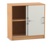 Flexeo® Schiebetüren Schrank 2 Fächer = 2 Ordnerhöhen 1