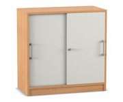 Flexeo® Schiebetüren Schrank 2 Fächer = 2 Ordnerhöhen 2