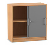 Flexeo® Schiebetüren Schrank 2 Fächer = 2 Ordnerhöhen 1