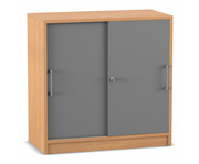 Flexeo® Schiebetüren Schrank 2 Fächer = 2 Ordnerhöhen 2