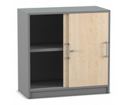 Flexeo® Schiebetüren Schrank 2 Fächer = 2 Ordnerhöhen 1
