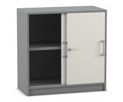 Flexeo® Schiebetüren Schrank 2 Fächer = 2 Ordnerhöhen 1