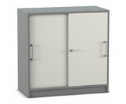 Flexeo® Schiebetüren Schrank 2 Fächer = 2 Ordnerhöhen 2