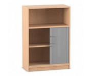 Flexeo® Rollladenschrank 2 Fächer unten 1 Fach oben = 3 Ordnerhöhen 1