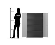 Flexeo® Schrank 4 Fächer 2 Türen Breite 94 4 cm 2