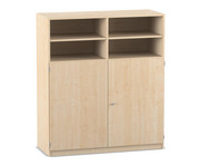 Flexeo® Schrank 10 Fächer Mittelwand 2 Halbtüren Breite 126 4 cm 2