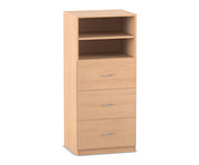 Flexeo® Schrank 3 große Schubladen 2 Fächer Breite 64 1 cm 1