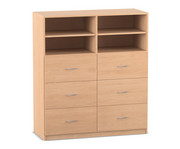 Flexeo® Schrank 6 Hängeregister 4 Fächer Mittelwand Breite 126 4 cm 1