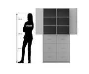 Flexeo® Schrank 6 Hängeregister 6 Fächer 2 Türen Breite 94 4 cm 2