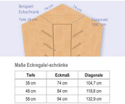 Flexeo® Eckregal 3 Fächer 2