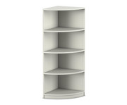 Flexeo® Abschlussregal rund 4 Fächer 1