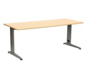 L Fuß Schreibtisch Höhe 72 82 cm verstellbar Platte 140 x 80 cm 1