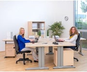 L Fuß Schreibtisch Höhe 72 82 cm verstellbar Platte 140 x 80 cm 6