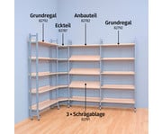 Bücherregal Schule einseitige Böden 4
