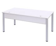 EDV Tisch mit Kabelkanal Rundrohr Tischbeine BxT: 80x80 cm 1