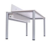 EDV Tisch mit Kabelkanal Rundrohr Tischbeine BxT: 160x80 cm 2