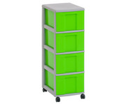 Flexeo® Rollcontainer 4 große Boxen 3