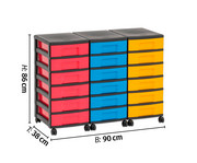 Flexeo® Container System 3 Reihen 18 kleine Boxen 3