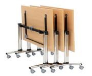 Säulentisch fahrbar und klappbar BxTxH: 160 x 80 x 73 5 cm 1