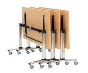 Säulentisch fahrbar und klappbar BxTxH: 180 x 70 x 73 5 cm 1