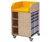 Fahrbare Wickelkommode mit 10 Boxen 2