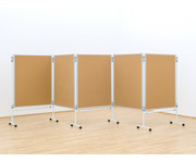 Betzold Pinnwand 5er Set 150 x 120 cm Kork fahrbar 1