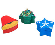 Pappdosen Stern Baum und Glocke 6 Stück 3